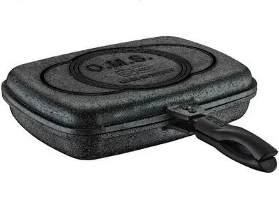 OMS granitna dvostruka grill tava - 36 x 26 x 9 cm