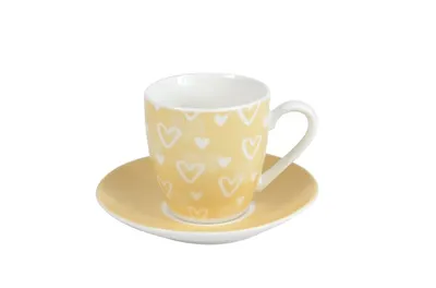 PORCELANI SET ZA KAFU 160ml 6_1 (SRCA_ZUTI) JH-ZL-160-0-038