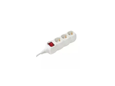 Home produžni kabal 3 utičnice, prekiač, 1,5mm2, 5m, bijeli