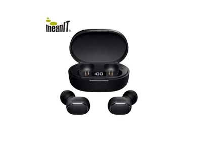 SLUŠALICE BEŽIČNE MEANIT TWS B60 BLUETOOTH 5.1 CRNE