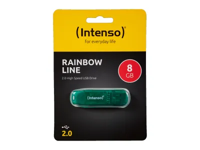 USB FLASH DISK 8GB HI-SPEED USB 2.0 RAINBOW LINE ZELENI