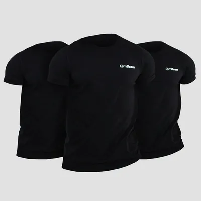 Muška majica Basic 3Pack Black - GymBeam