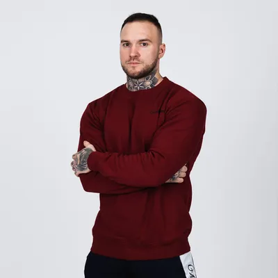 Muška dukserica Basic Burgundy – GymBeam