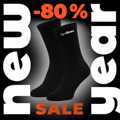 Čarape 3/4 Socks 3Pack Black - GymBeam