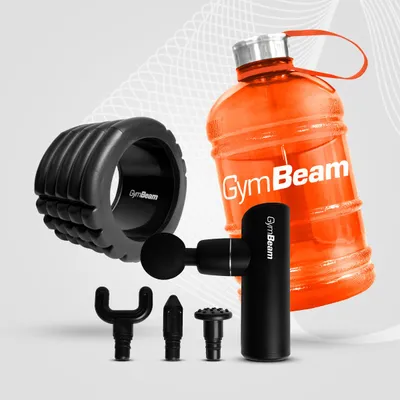 Mini masažnji pištolj Black - GymBeam