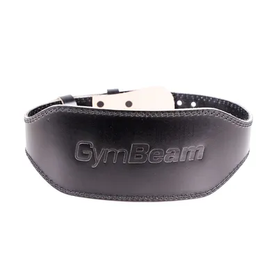 Fitness remen Full Leather Black - GymBeam