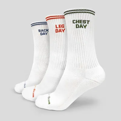 Čarape GymRat 3Pack White - GymBeam