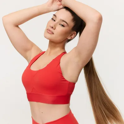 Sportski grudnjak Limitless Hot Red - GymBeam