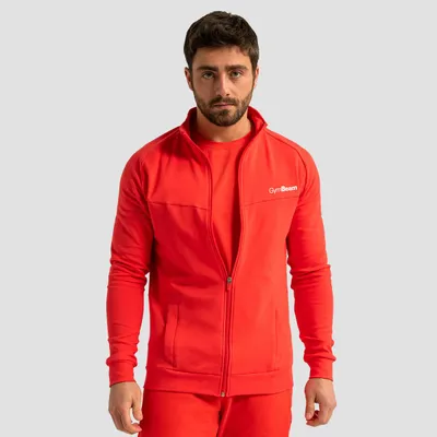 Muška dukserica Zip Up Limitless Hot Red - GymBeam