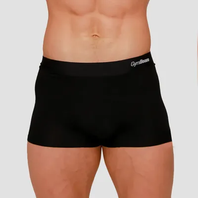 Muške bokserice Soft 2Pack Black - GymBeam