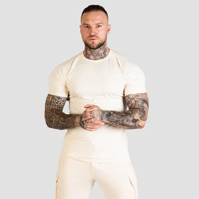 Muška majica Fitted TRN Sand - GymBeam