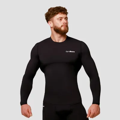 Kompresijska majica dugih rukava Mid black - GymBeam