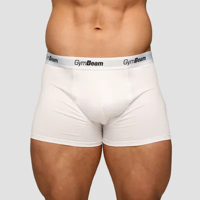 Muške bokserice Essentials 3Pack bijele – GymBeam