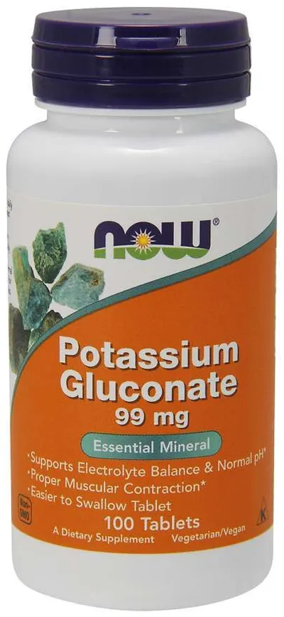 Kalijev glukonat 99 mg - NOW Foods