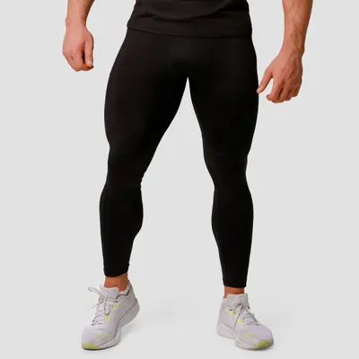 Muške tajice za trčanje Pulse Black - GymBeam
