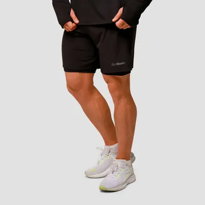 Kratke hlače za trčanje Pulse 2u1 Black- GymBeam