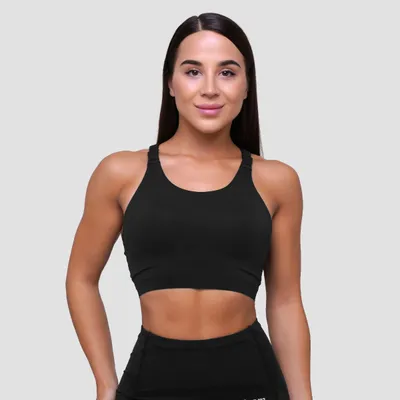 Ženski grudnjak za trčanje Pulse Black - GymBeam
