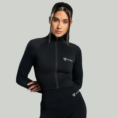 Ženski Seamless Cropped Top Black - STRIX