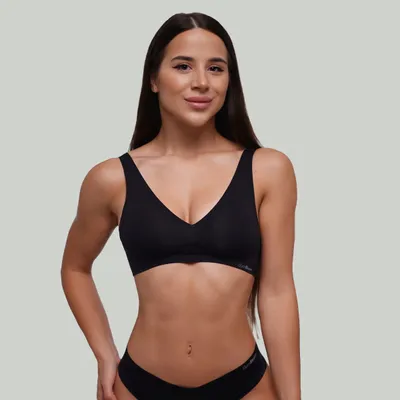 Seamless grudnjak Black - GymBeam