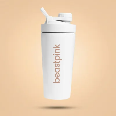Šejker Steel 650 ml White - BeastPink