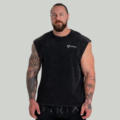 Majica bez rukava Washed Black - STRIX