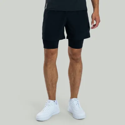 Muške kratke hlače ULTRA 2in1 Black - STRIX