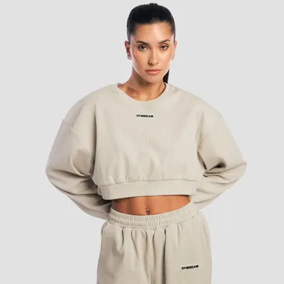 Ženska Cropped dukserica Aura Grey - GymBeam