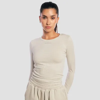 Ženska majica dugih rukava Aura Grey - GymBeam