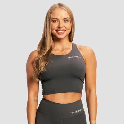 Ženski sportski top BEAT Charcoal - GymBeam