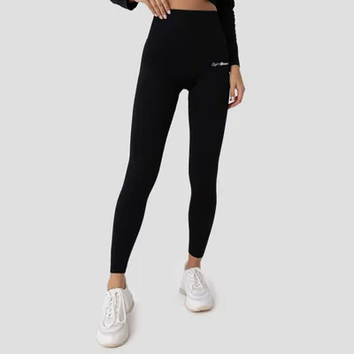 Ženske tajice Ribbed FLO Black - GymBeam