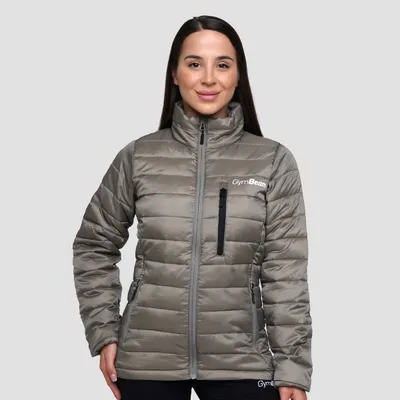 Ženska puffer jakna Vetiver/Black - GymBeam