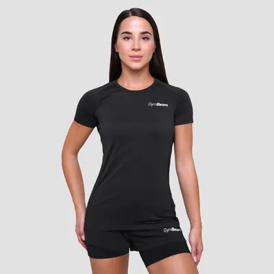 Ženska majica za trčanje Pulse Black - GymBeam