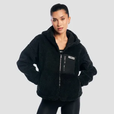 Ženska jakna Sherpa Black - GymBeam