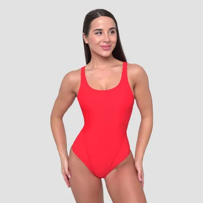 Jednodijelni kupaći kostim Sports Red - GymBeam