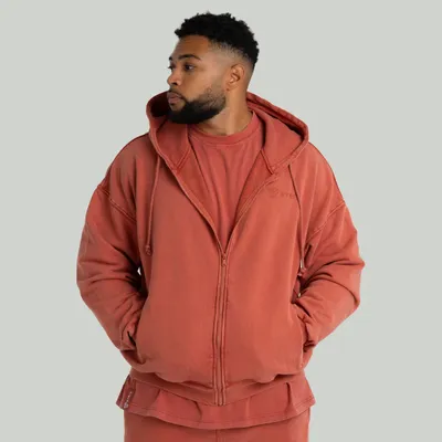 Muška dukserica Zip Up Washed Terra - STRIX