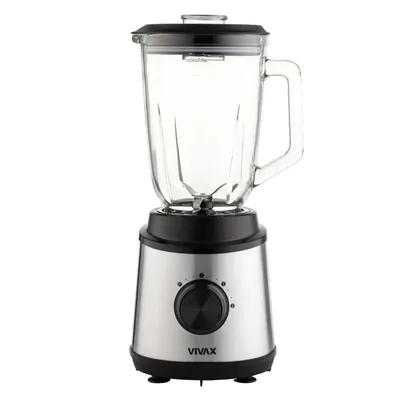 Vivax blender BL-800X, 800W sa staklenom posudom, 2 brzine + Turbo Pulse, crni inox