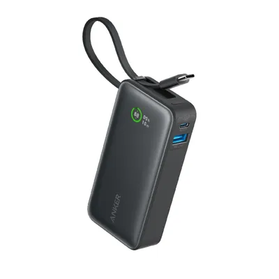 Anker Nano Power Bank(30W,Built-In USB-C Cable) Black