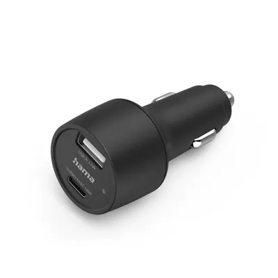 Punjač za auto Hama USB-C + USB-a, 30w crni