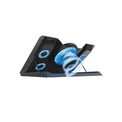 Trust Quno Cooling Stand LED GXT 1125 Laptop cooling stand sa 5 ventilatora + stalak za telefon