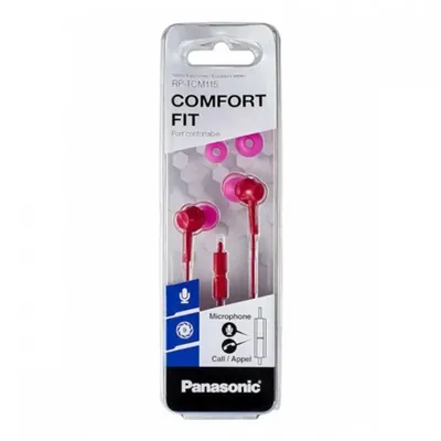 Panasonic slušalice s mikrofonom RP-TCM115E-P roze