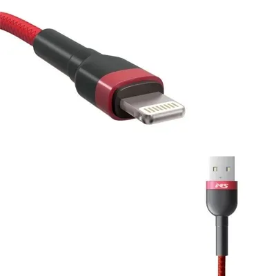 MS kabal USB - Lightning 2.0, 2m, crveni