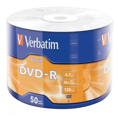 Verbatim DVD-R medij 50/1 wrap, DataLife 43791