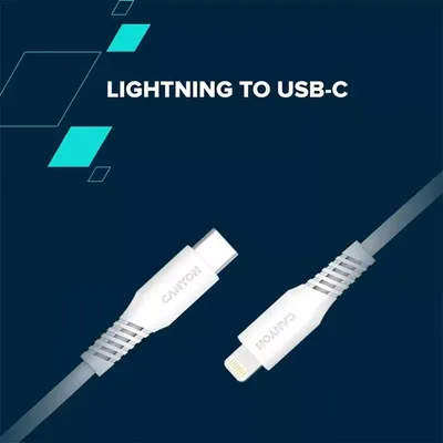 Canyon kabal CLN30SC USB-C - Lightning 30W 2m, bijeli, CNS-CLN30SC20W