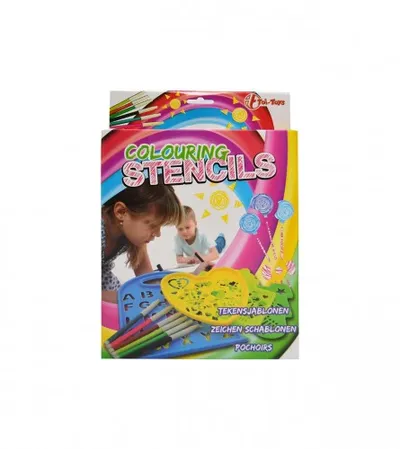 TOI-TOYS Kalupi za crtanje + flomasteri 47258