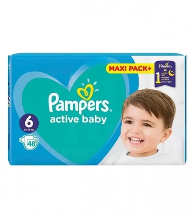 PAMPERS Pelene Active baby maxi pack 6 48/1 M30825