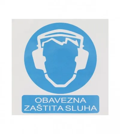 MASTER Naljepnica OBAVEZNA ZAŠTITA SLUHA 19,5x19,5cm M50823