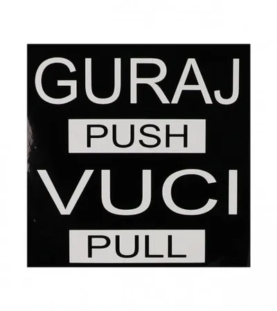 MASTER Naljepnica GURAJ-VUCI 19,5x19,5cm crna M50833