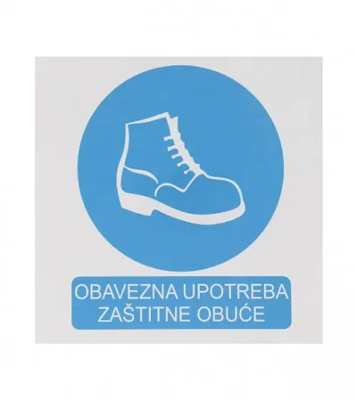 MASTER Naljepnica OBAVEZNA UPOTREBA ZAŠTITNE OBUĆE 19,5x19,5cm M50838