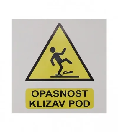MASTER Naljepnica OPASNOST KLIZAV POD 19,5x19,5cm M50849