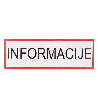MASTER Naljepnica INFORMACIJE 10x30cm M50860